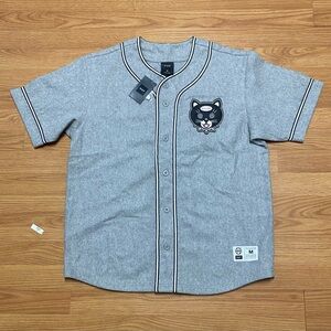 HUF Gray Baseball Jersey with Patch